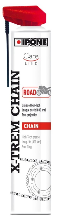 IPONE SPRAY CHAIN 750ML X-TREM ROAD SMAR DO ŁAŃCUCHÓW (CARELINE) (AKC) (12) KARTON 12 SZTUK IPONE