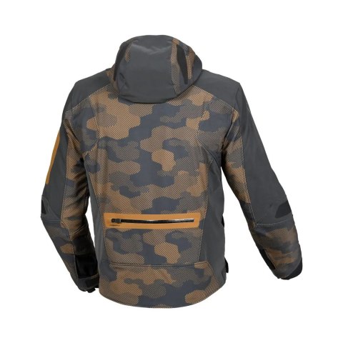 MACNA WYPRZEDAŻ KURTKA Z KAPTUREM ANGLE MOTORCYCLE JACKET DARK BROWN/TAUPE CAMO/BLACK KOLOR BRĄZOWY/GRAFITOWY CAMO/CZARNY ROZMIA MACNA