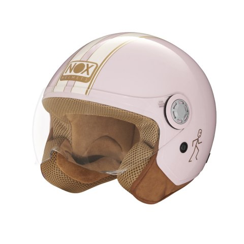 NOX KASK OTWARTY JET N210 EVO KOLOR RÓŻOWY POŁYSK ROZMIAR M NOX