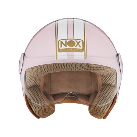 NOX KASK OTWARTY JET N210 EVO KOLOR RÓŻOWY POŁYSK ROZMIAR S NOX