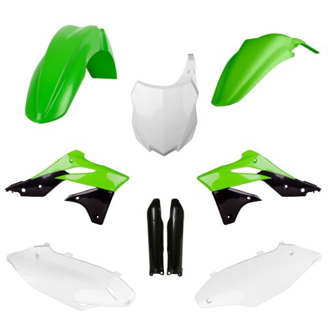 POLISPORT KOMPLET PLASTIKÓW (FULL KIT) KAWASAKI KX 250F '13-'16 W ZESTAWIE TABLICA PRZEDNIA (8659200003) I OSŁONY AMORTYZARORÓW  POLISPORT