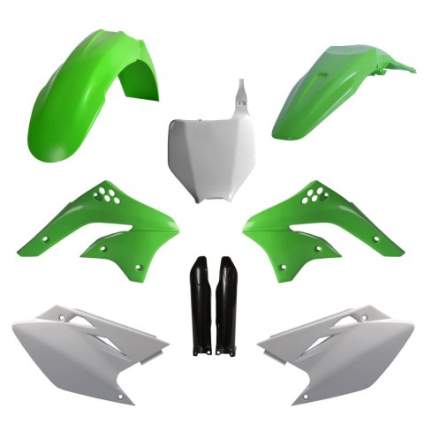 POLISPORT KOMPLET PLASTIKÓW (FULL KIT) KAWASAKI KX 450F '06-'08 W ZESTAWIE TABLICA PRZEDNIA (8660800002) I OSŁONY AMORTYZARORÓW  POLISPORT