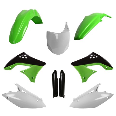 POLISPORT KOMPLET PLASTIKÓW (FULL KIT) KAWASAKI KX 450F '09-'11 W ZESTAWIE TABLICA PRZEDNIA (8656800002) I OSŁONY AMORTYZARORÓW  POLISPORT
