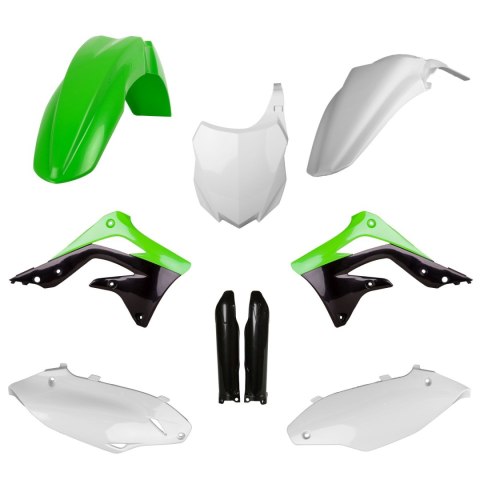 POLISPORT KOMPLET PLASTIKÓW (FULL KIT) KAWASAKI KX 450F '13-'15 W ZESTAWIE TABLICA PRZEDNIA (8659200002) I OSŁONY AMORTYZARORÓW  POLISPORT