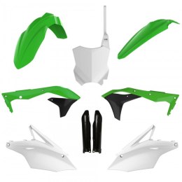 POLISPORT KOMPLET PLASTIKÓW (FULL KIT) KAWASAKI KX 450F '16-'18 W ZESTAWIE TABLICA PRZEDNIA (8665900002) I OSŁONY AMORTYZARORÓW  POLISPORT