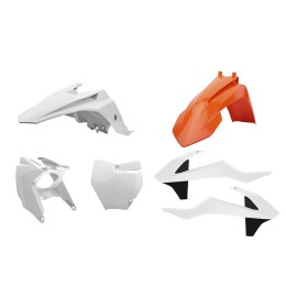 POLISPORT KOMPLET PLASTIKÓW KTM SX 65 '16-'23 ZESTAW ZAWIERA OSŁONĘ FILTRA POWIETRZA (AIRBOX) KOLOR BIAŁY POMARAŃCZOWY (OEM) POLISPORT