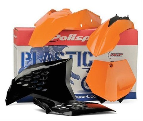 POLISPORT WYPRZEDAŻ KOMPLET PLASTIKÓW KTM SX 85 '13-'17 ZESTAW ZAWIERA OSŁONĘ AMORTYZATORA TYŁ (8906200001) KOLOR POMARAŃCZOWY O POLISPORT