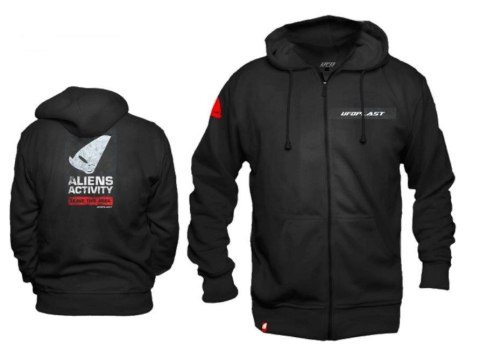 UFO 2026/01 BLUZA Z KAPTUREM KOLOR CZARNY ROZMIAR XL 100% BAWEŁNY - KOLEKCJA 2026 UFO