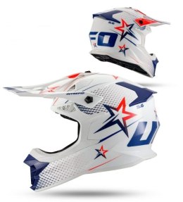UFO 2026/01 KASK INTREPID CROSS KOLOR BIAŁY/CZERWONY ROZMIAR XL ( ECE 22R06 ) - KOLEKCJA 2026 UFO