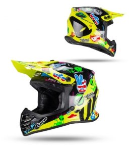 UFO 2026/01 KASK KOREY CROSS DZIECIĘCY / JUNIOR / KID KOLOR CZARNY/ŻÓŁTY NEON ROZMIAR S (ECE 22R06) - KOLEKCJA 2026 UFO
