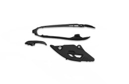 UFO 2026/01 KOMPLET ŚLIZG + PROWADNICA ŁAŃCUCHA KTM SX 125 / 150 / 250 / 300 '25-'26, SX-F 250 / 350 / 450 '25-'26 KOLOR CZARNY UFO