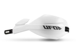 UFO 2026/01 OSŁONY RĄK (HANDBARY) MUGAN UNIWERSALNE KOMPLET Z MOCOWANIEM NA KIEROWNICĘ 22 I 28MM KOLOR BIAŁY UFO