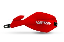UFO 2026/01 OSŁONY RĄK (HANDBARY) MUGAN UNIWERSALNE KOMPLET Z MOCOWANIEM NA KIEROWNICĘ 22 I 28MM KOLOR CZERWONY UFO
