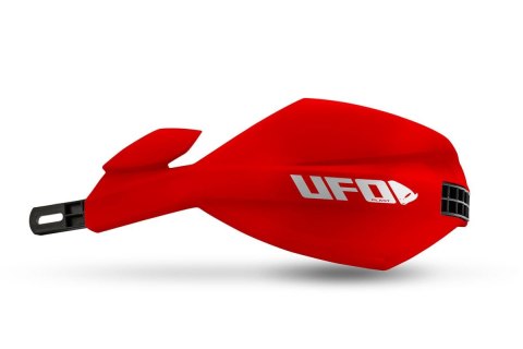 UFO 2026/01 OSŁONY RĄK (HANDBARY) MUGAN UNIWERSALNE KOMPLET Z MOCOWANIEM NA KIEROWNICĘ 22 I 28MM KOLOR CZERWONY UFO