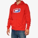100 PROCENT BLUZA NA ZAMEK OFFICIAL ZIP HOODIE FLEECE RED KOLOR CZERWONY ROZMIAR M 100 PROCENT
