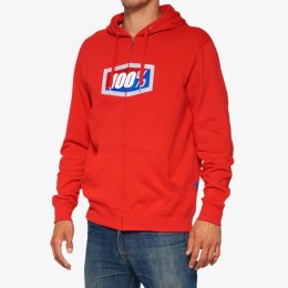 100 PROCENT BLUZA NA ZAMEK OFFICIAL ZIP HOODIE FLEECE RED KOLOR CZERWONY ROZMIAR M 100 PROCENT