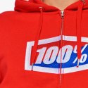 100 PROCENT BLUZA NA ZAMEK OFFICIAL ZIP HOODIE FLEECE RED KOLOR CZERWONY ROZMIAR M 100 PROCENT