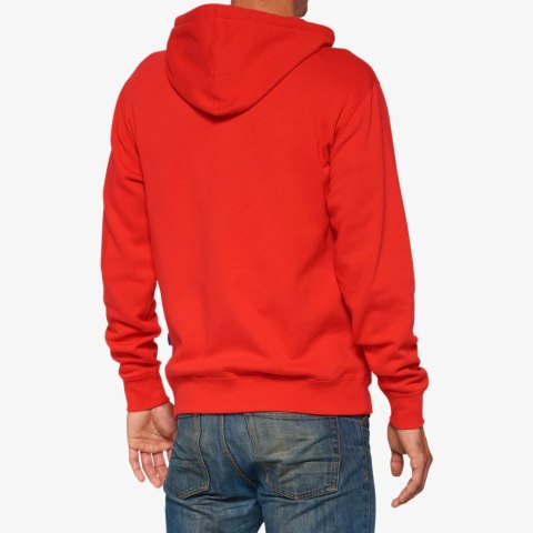 100 PROCENT BLUZA NA ZAMEK OFFICIAL ZIP HOODIE FLEECE RED KOLOR CZERWONY ROZMIAR M 100 PROCENT