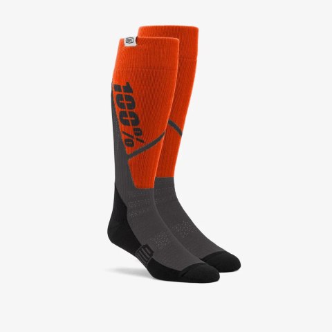 100 PROCENT SKARPETY TORQUE THICK COMFORT MX ORANGE/CHARCOAL KOLOR POMARAŃCZOWY/CZARNY ROZMIAR L/XL 100 PROCENT