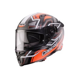 CABERG KASK INTEGRALNY Z BLENDĄ MODEL AVALON X BRAMA CZARNY MAT/CZERWONY FLUO/SZARY KOLOR ROZMIAR XS CABERG