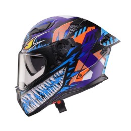 CABERG KASK INTEGRALNY Z BLENDĄ MODEL DRIFT EVO II NOBO CZARNY MAT/CZERWONY FLUO/NIEBIESKI KOLOR ROZMIAR XS CABERG