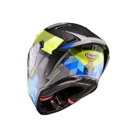 CABERG KASK INTEGRALNY Z BLENDĄ MODEL DRIFT EVO II PRISM KOLOR CZARNY/ŻÓŁTY FLUO/NIEBIESKI MAT ROZMIAR M CABERG