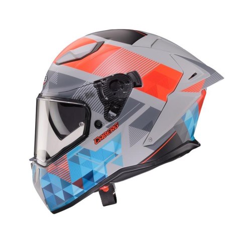 CABERG KASK INTEGRALNY Z BLENDĄ MODEL DRIFT EVO II PRISM KOLOR SZARY/CZERWONY FLUO/NIEBIESKI MAT ROZMIAR L CABERG