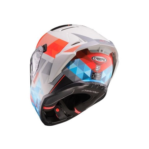 CABERG KASK INTEGRALNY Z BLENDĄ MODEL DRIFT EVO II PRISM KOLOR SZARY/CZERWONY FLUO/NIEBIESKI MAT ROZMIAR XL CABERG