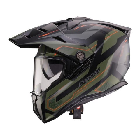 CABERG KASK OFFROAD / TRAIL / ADVENTURE DUOSPORT (DUAL) TANAMI RANGER CZARNY MAT/ZIELONY (KHAKI)/POMARAŃCZOWY KOLOR ROZMIAR L CABERG