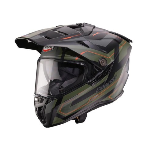 CABERG KASK OFFROAD / TRAIL / ADVENTURE DUOSPORT (DUAL) TANAMI RANGER CZARNY MAT/ZIELONY (KHAKI)/POMARAŃCZOWY KOLOR ROZMIAR M CABERG