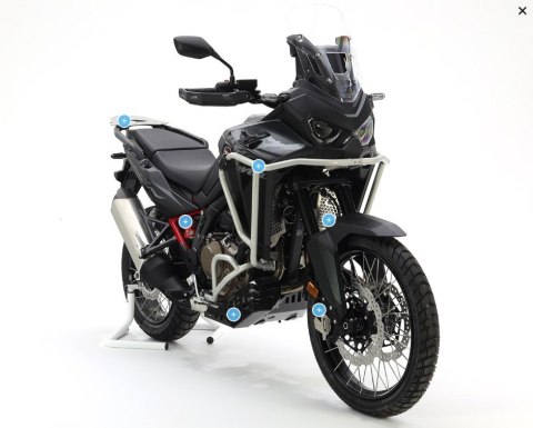 CROSSPRO NOWOŚĆ GMOLE ALUMINIOWE OSŁONY SILNIKA I CHŁODNIC HONDA CRF 1100L '24- KOLOR CZARNY MAT CROSSPRO