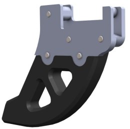 CROSSPRO NOWOŚĆ OSŁONA TARCZY HAMULCOWEJ TYŁ Z TWORZYWA DTC I ALUMINIUM PASUJE DO: HUSQVARNA TE/FE 150/501 '22-'24, GASGAS MC/EC CROSSPRO