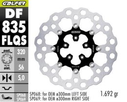 GALFER TARCZA HAMULCOWA PRZÓD HARLEY-DAVIDSON (320X56X5) PŁYWAJĄCA (CUBIQ) (OVERSIZE) (WYMAGA SP068;SP69) GALFER