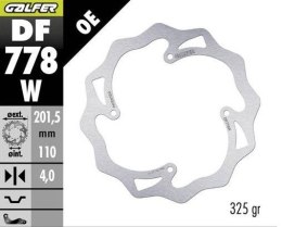 GALFER TARCZA HAMULCOWA TYŁ KTM SX 85 '07-'10; XC 105 '07- (201X110X4) WAVE GALFER