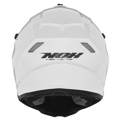 NOX KASK CROSS / OFFROAD N761 SOLID KID / JUNIOR (DZIECIĘCY) KOLOR BIAŁY POŁYSK ROZMIAR M (ZAPIĘCIE MIKROMETRYCZNE) NOX