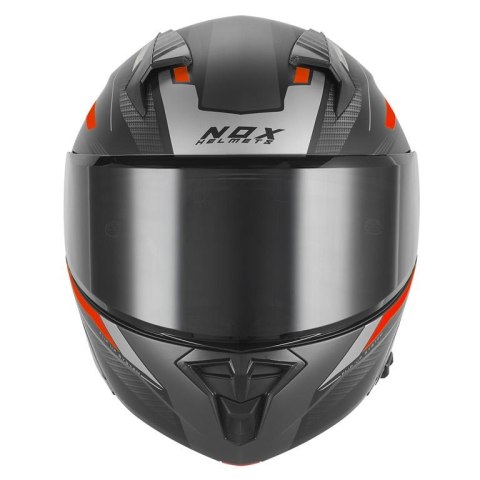 NOX KASK SZCZĘKOWY (FLIP-UP) Z BLENDĄ N968 SHIFT KOLOR CZARNY/CZERWONY MAT ROZMIAR L NOX