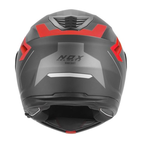 NOX KASK SZCZĘKOWY (FLIP-UP) Z BLENDĄ N968 SHIFT KOLOR CZARNY/CZERWONY MAT ROZMIAR L NOX