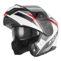 NOX KASK SZCZĘKOWY (FLIP-UP) Z BLENDĄ N968 SHIFT KOLOR CZARNY/CZERWONY/BIAŁY ROZMIAR L NOX