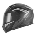NOX KASK SZCZĘKOWY (FLIP-UP) Z BLENDĄ N968 SHIFT KOLOR CZARNY/SREBRNY MAT ROZMIAR L NOX
