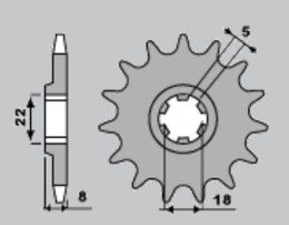 PBR WYPRZEDAZ ZĘBATKA PRZEDNIA 431 12 SUZUKI PE 250 '78-'82, RM 250 '79-'81, RM 400 '78-'80 ( (JTF431.12) (ŁAŃC. 520) (43112JT) PBR