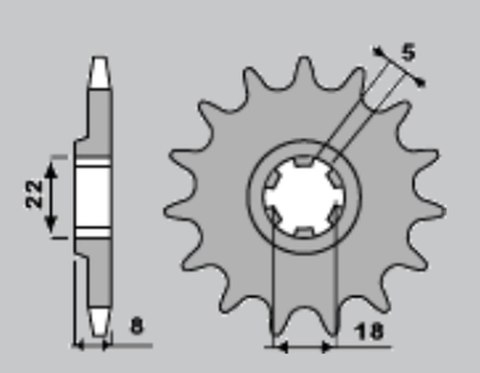 PBR WYPRZEDAZ ZĘBATKA PRZEDNIA 431 12 SUZUKI PE 250 '78-'82, RM 250 '79-'81, RM 400 '78-'80 ( (JTF431.12) (ŁAŃC. 520) (43112JT) PBR