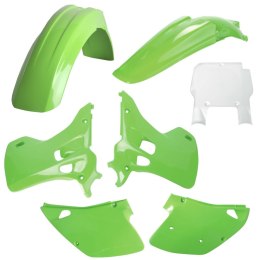 POLISPORT KOMPLET PLASTIKÓW (FULL KIT) KAWASAKI KX 125/250 '93 W ZESTAWIE TABLICA PRZEDNIA (8672800002) KOLOR ZIELONY OEM POLISPORT