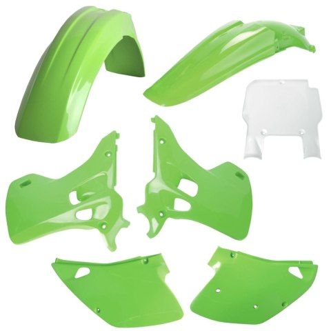 POLISPORT KOMPLET PLASTIKÓW (FULL KIT) KAWASAKI KX 125/250 '93 W ZESTAWIE TABLICA PRZEDNIA (8672800002) KOLOR ZIELONY OEM POLISPORT