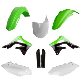 POLISPORT KOMPLET PLASTIKÓW (FULL KIT) KAWASAKI KX 450F '12 W ZESTAWIE TABLICA PRZEDNIA (8656800002) I OSŁONY AMORTYZARORÓW (835 POLISPORT