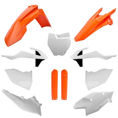 POLISPORT KOMPLET PLASTIKÓW (FULL KIT) KTM SX/SX-F/XC-F '16-'18 W ZESTAWIE TABLICA PRZEDNIA (8664900001) I OSŁONY AMORTYZATORÓW  POLISPORT