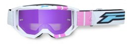 PROGRIP GOGLE PG3300-310 FL VISION GO KOLOR BIAŁY / RÓŻOWY MAT (SZYBA PG3353 RÓŻOWA LUSTRZANA ANTISCRATCH, NO FOG, ANTI UV) (330 PRO GRIP
