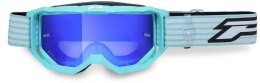 PROGRIP GOGLE PG3300-310 FL VISION GO KOLOR ZIELONY MORSKI MAT (SZYBA PG3346 NIEBIESKA LUSTRZANA ANTISCRATCH, NO FOG, ANTI UV) ( PRO GRIP