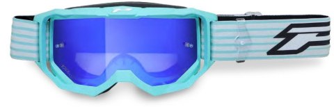PROGRIP GOGLE PG3300-310 FL VISION GO KOLOR ZIELONY MORSKI MAT (SZYBA PG3346 NIEBIESKA LUSTRZANA ANTISCRATCH, NO FOG, ANTI UV) ( PRO GRIP