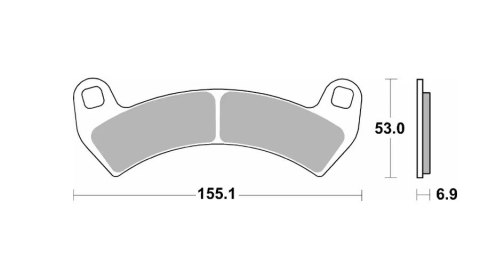 SBS NOWOŚĆ KLOCKI HAMULCOWE KH680 OFF-ROAD SINTER KOLOR ZŁOTY PRZÓD POLARIS RZR XP/XP4/PRO TURBO '16 - SBS
