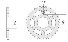 CHT ZĘBATKA TYLNA 502 44 KAWASAKI ZZR 1100 98-99 (502-44) (JTR502.44)